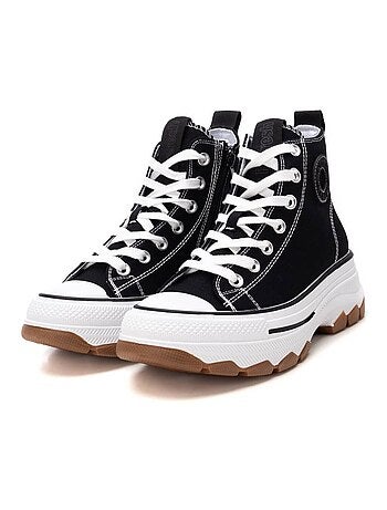 Baskets femme en toile à fermeture éclair