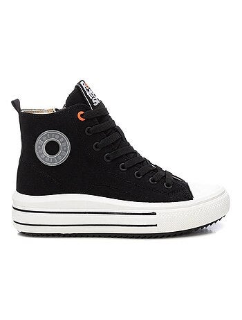 Baskets femme en toile à fermeture éclair