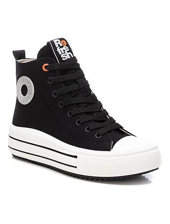 Baskets femme en toile à fermeture éclair