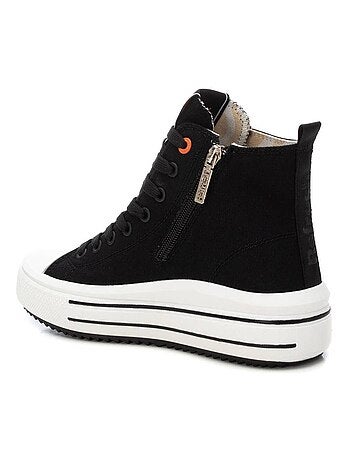 Baskets femme en toile à fermeture éclair