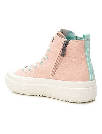 Baskets femme en toile à fermeture éclair