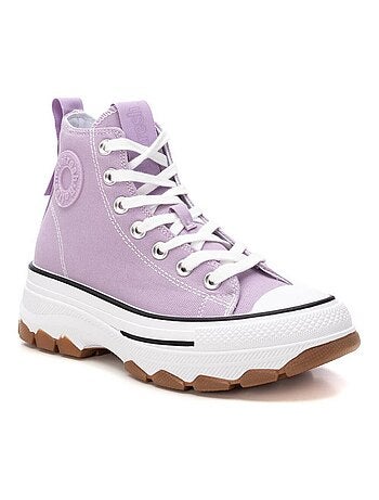 Baskets femme en toile à fermeture éclair