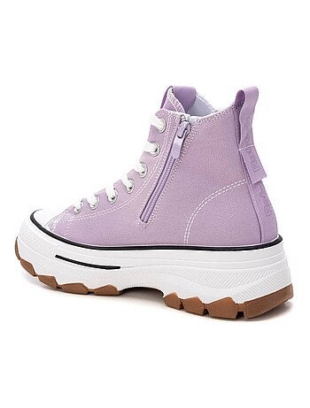 Baskets femme en toile à fermeture éclair