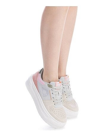 Baskets femme en toile à lacets