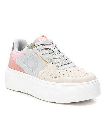 Baskets femme en toile à lacets