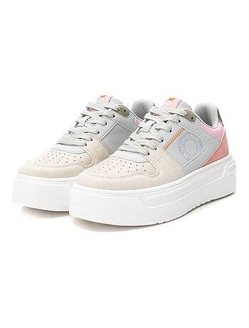 Baskets femme en toile à lacets