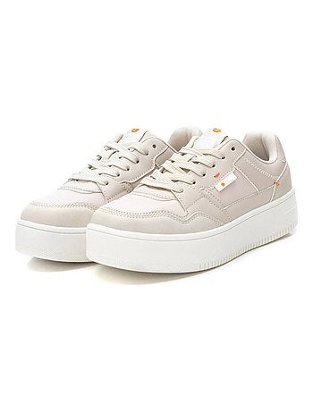 Baskets femme en toile à lacets