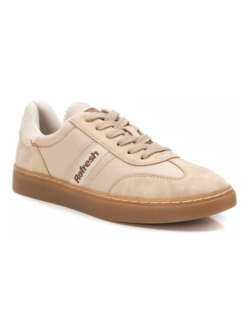 Baskets femme en toile à lacets Beige - Kiabi