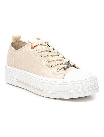 Baskets femme en toile à lacets