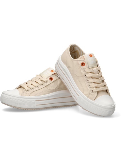 Baskets femme en toile à lacets - Kiabi