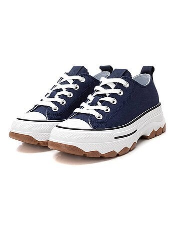 Baskets femme en toile à lacets