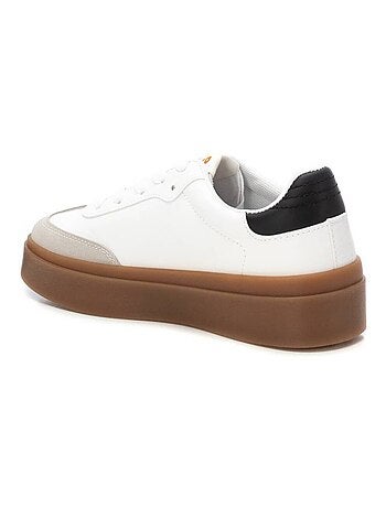 Baskets femme en toile à lacets