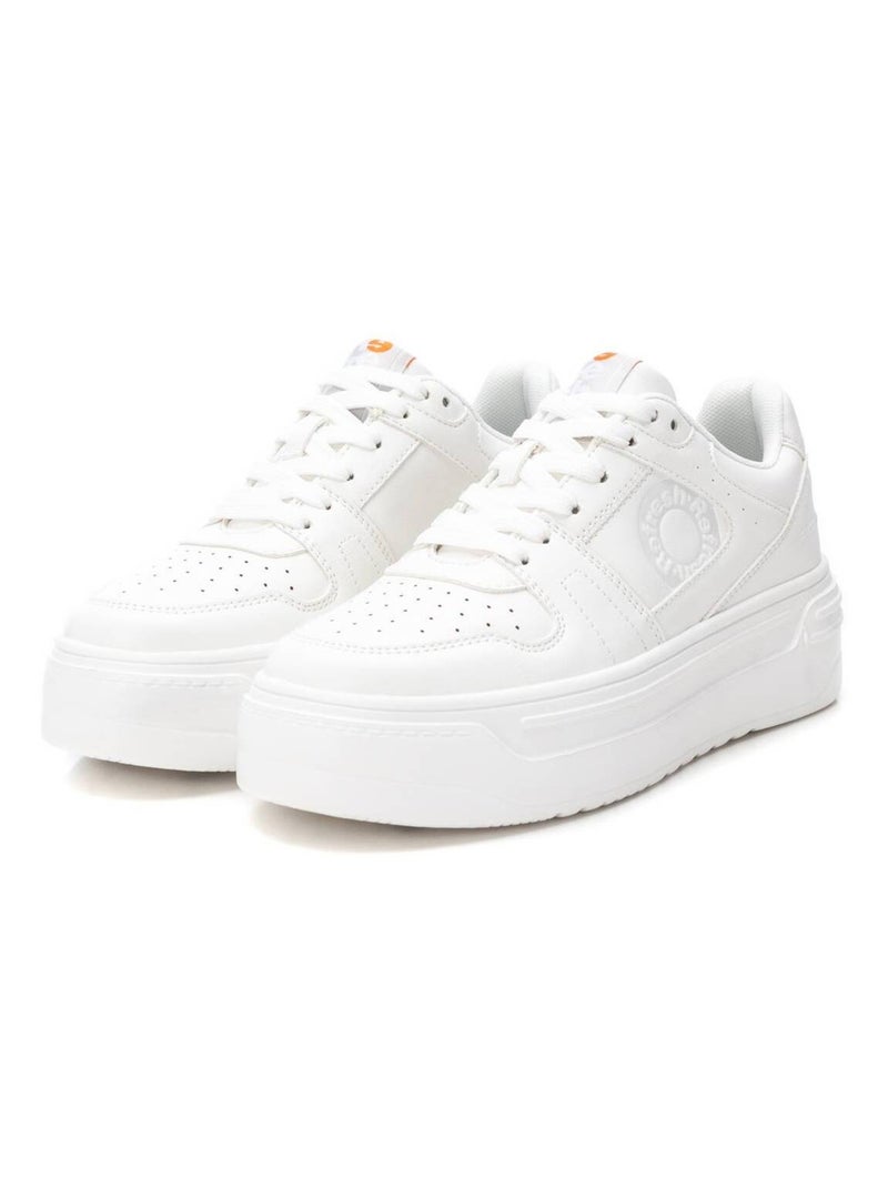 Baskets femme en toile à lacets Blanc - Kiabi