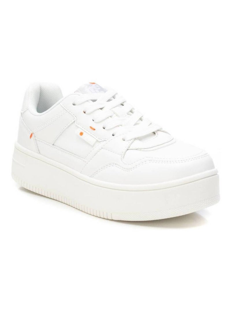 Baskets femme en toile à lacets Blanc - Kiabi