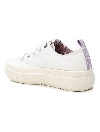 Baskets femme en toile à lacets