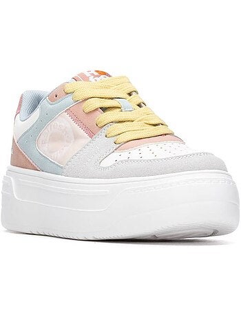 Baskets femme en toile à lacets