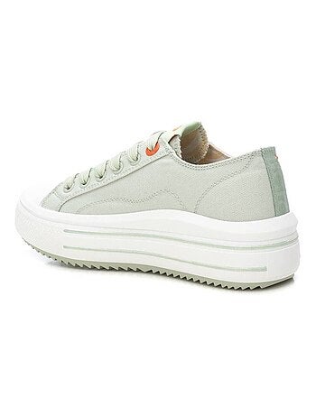 Baskets femme en toile à lacets