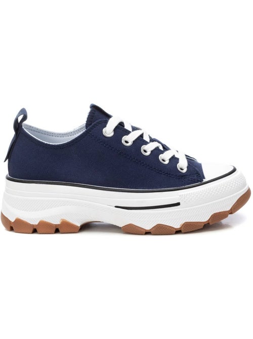 Baskets femme en toile à lacets - Kiabi