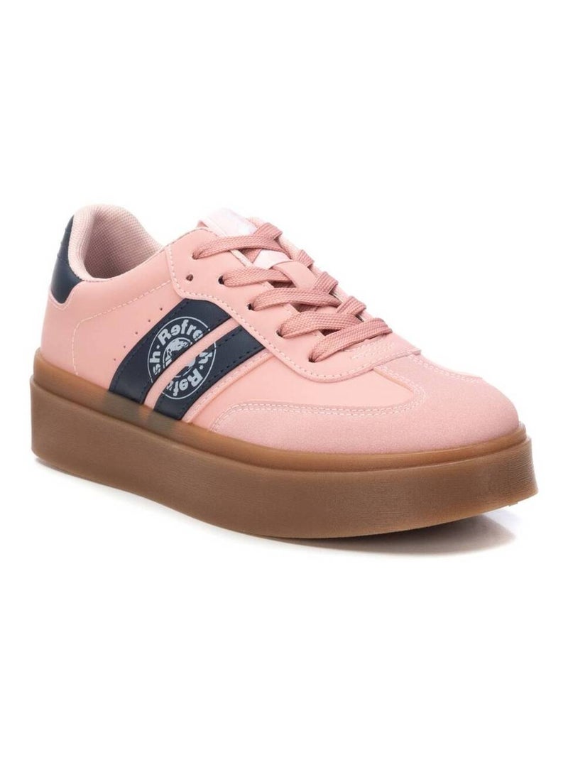 Baskets femme en toile à lacets Crème - Kiabi