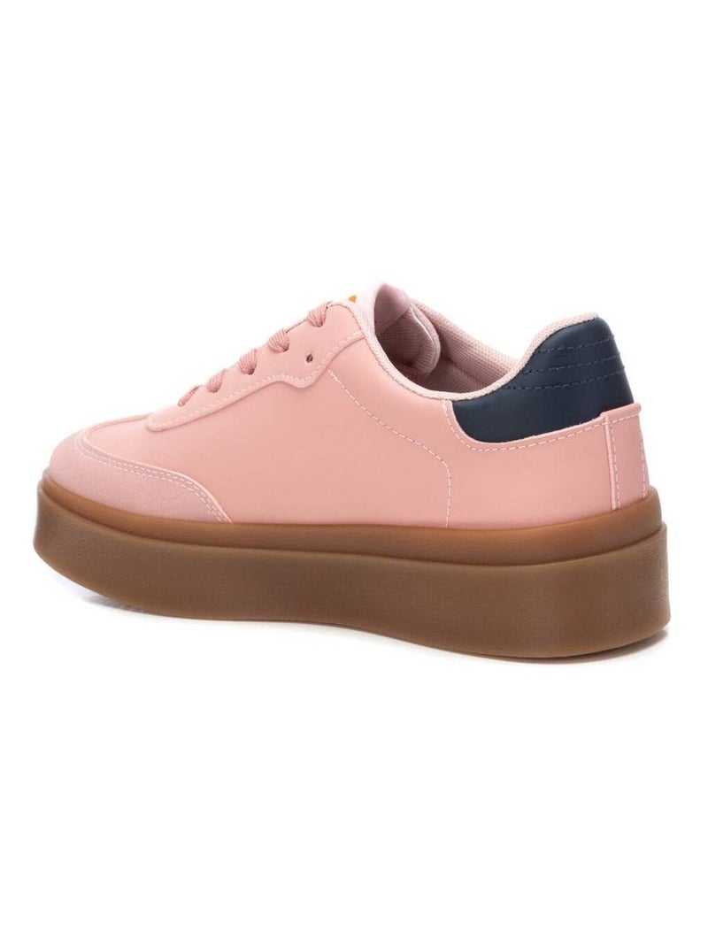 Baskets femme en toile à lacets Crème - Kiabi