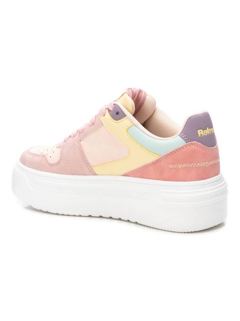 Baskets femme en toile à lacets Crème - Kiabi