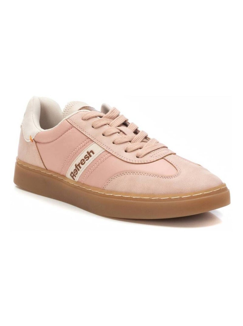 Baskets femme en toile à lacets Crème - Kiabi