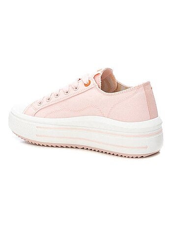 Baskets femme en toile à lacets