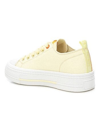 Baskets femme en toile à lacets