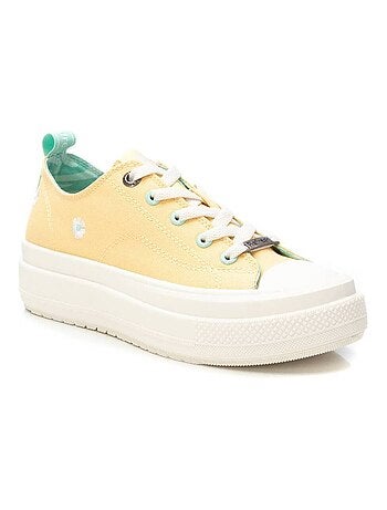 Baskets femme en toile à lacets