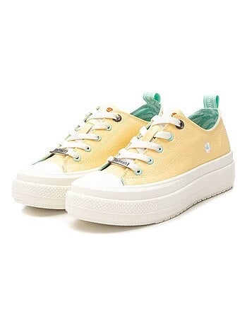 Baskets femme en toile à lacets