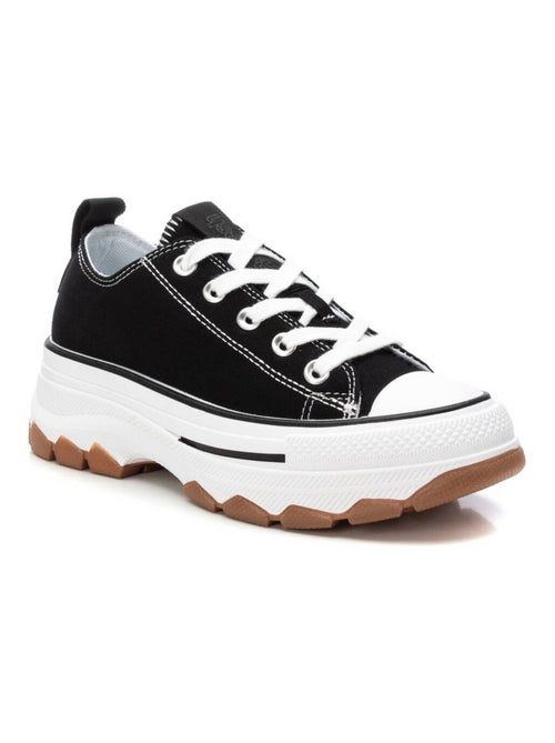 Baskets femme en toile à lacets - Kiabi