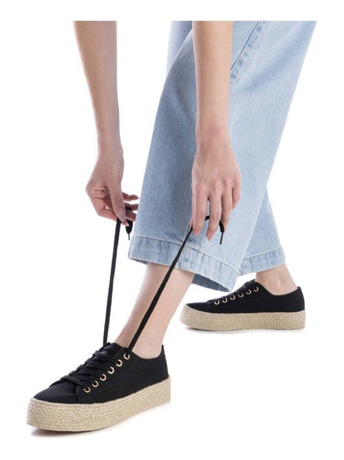 Baskets femme en toile à lacets - Kiabi