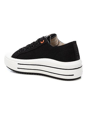 Baskets femme en toile à lacets