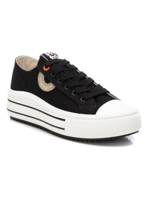 Baskets femme en toile à lacets - Kiabi