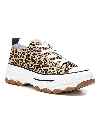 Baskets femme en toile à lacets