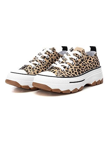 Baskets femme en toile à lacets