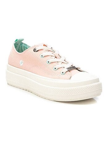 Baskets femme en toile à lacets