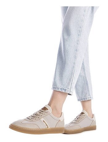 Baskets femme en toile à lacets