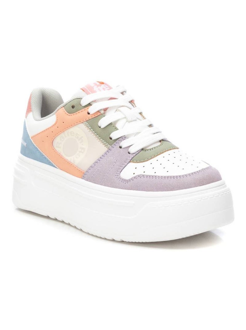 Baskets femme en toile à lacets Violet - Kiabi