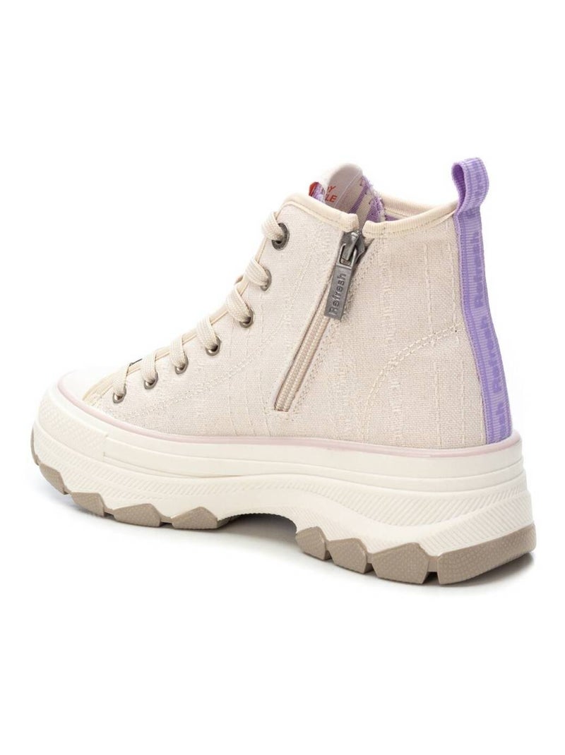 Baskets femme en toile Beige - Kiabi