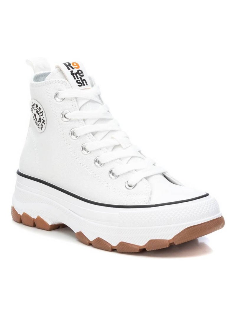 Baskets femme en toile Blanc - Kiabi