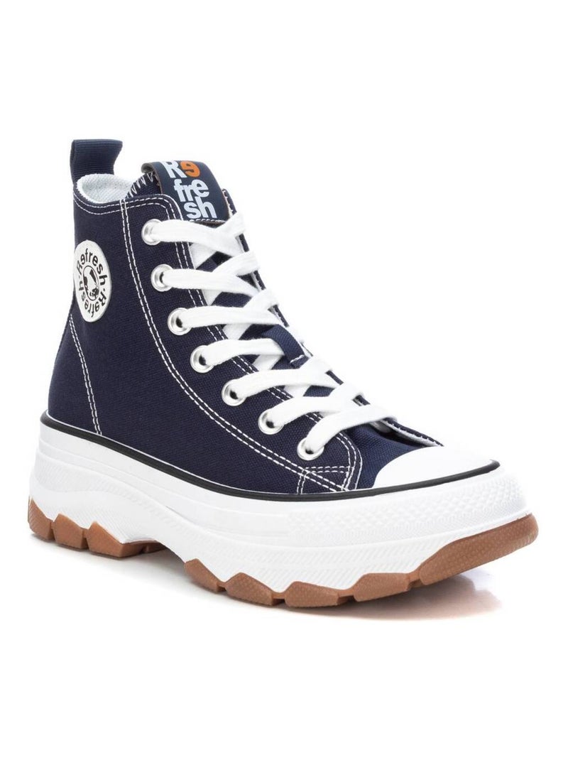 Baskets femme en toile Bleu - Kiabi