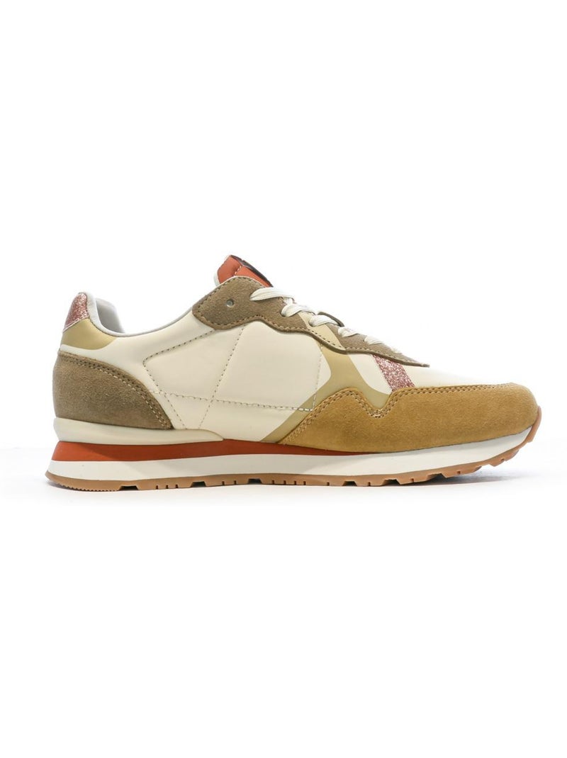 Baskets Femme Pepe jeans Brit Print Marron cappuccino - Kiabi