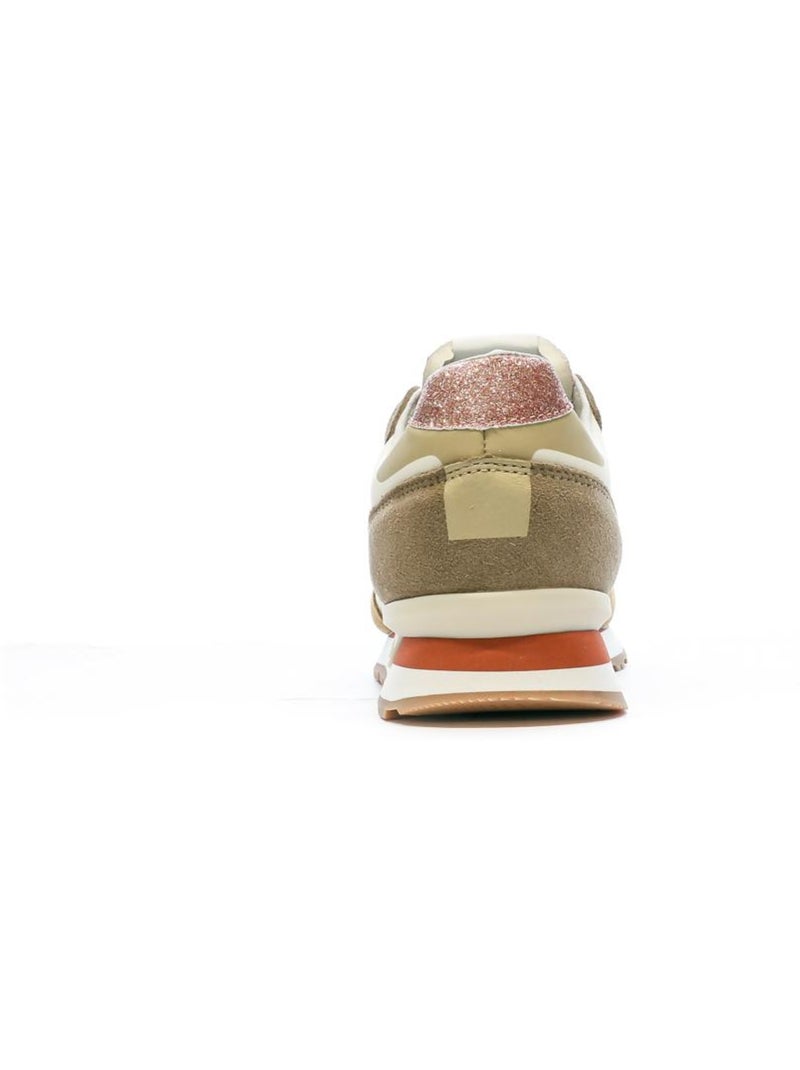 Baskets Femme Pepe jeans Brit Print Marron cappuccino - Kiabi