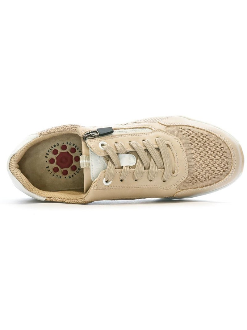 Baskets femme relife Beige - Kiabi