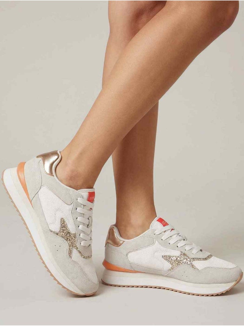 Baskets femme tendances 'Deeluxe' Beige - Kiabi