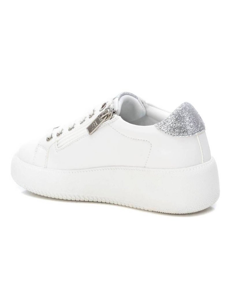 Baskets fillettes en toile Argent - Kiabi