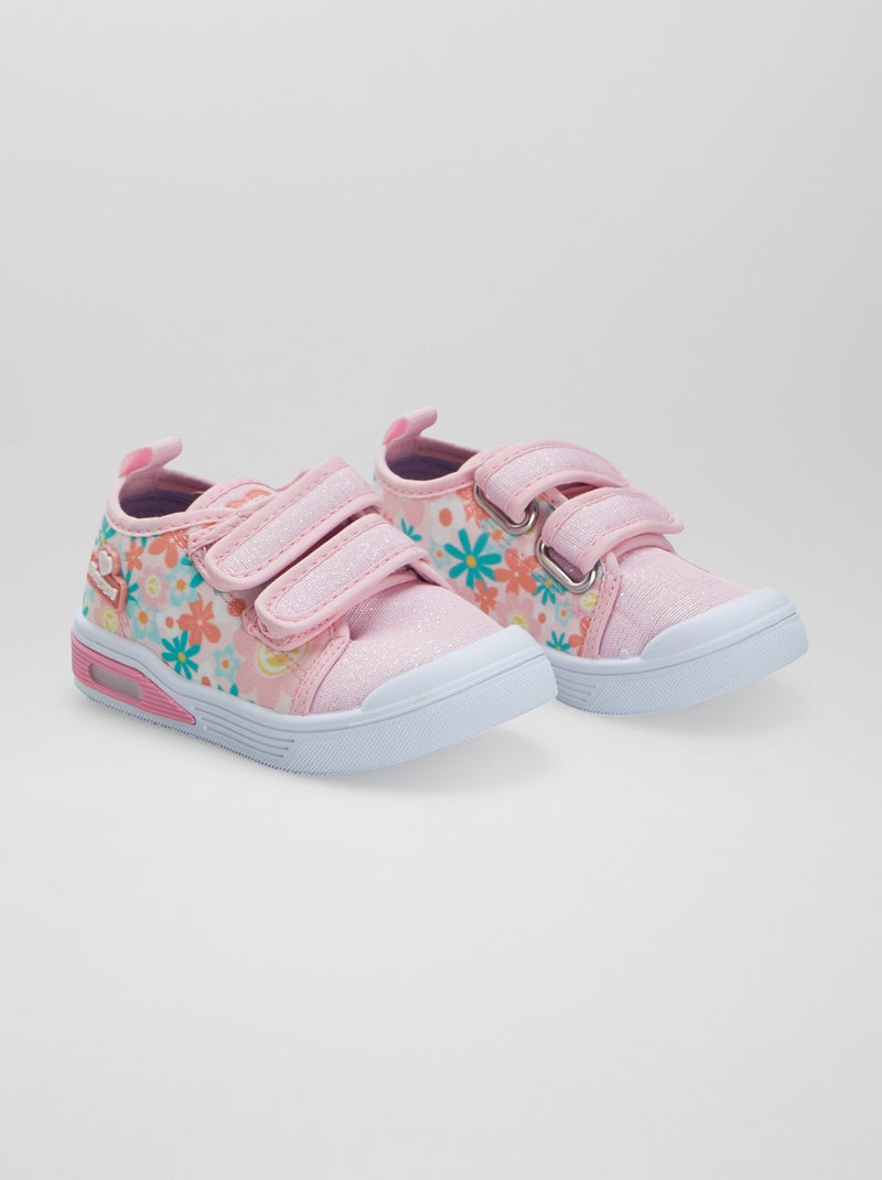 Baskets fleuries lumineuses 'Beppi' Rose - Kiabi