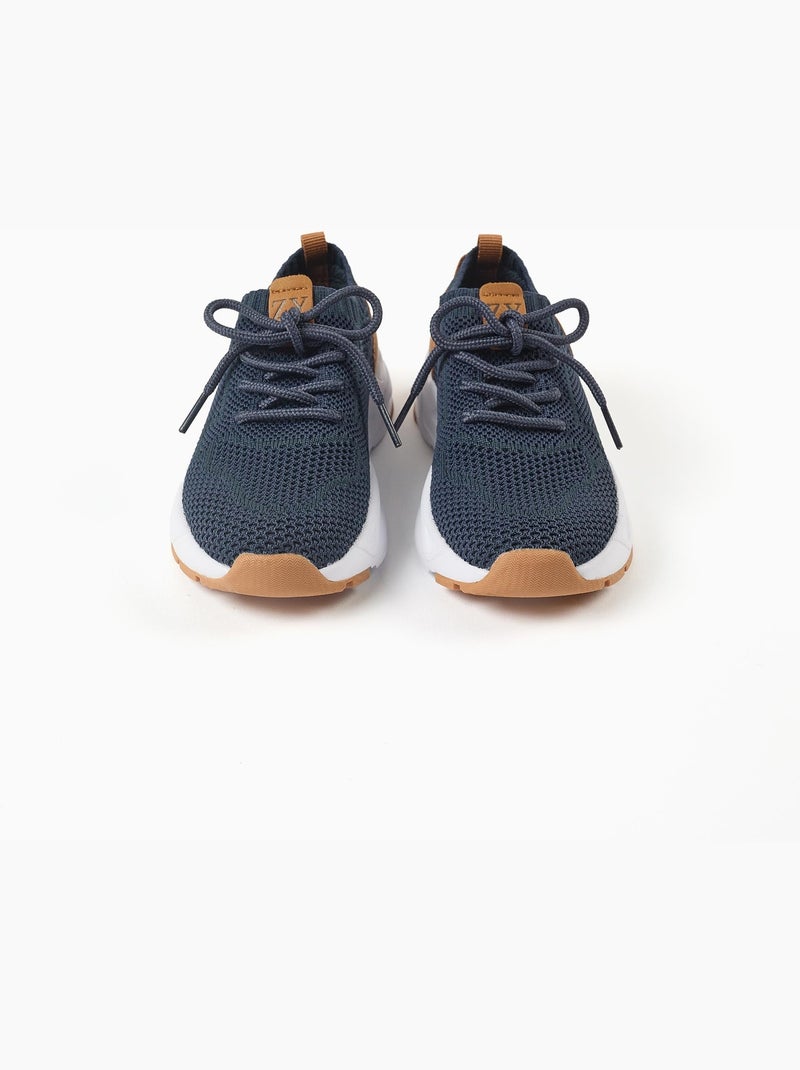 Baskets Flyknit à lacets Bleu foncé - Kiabi
