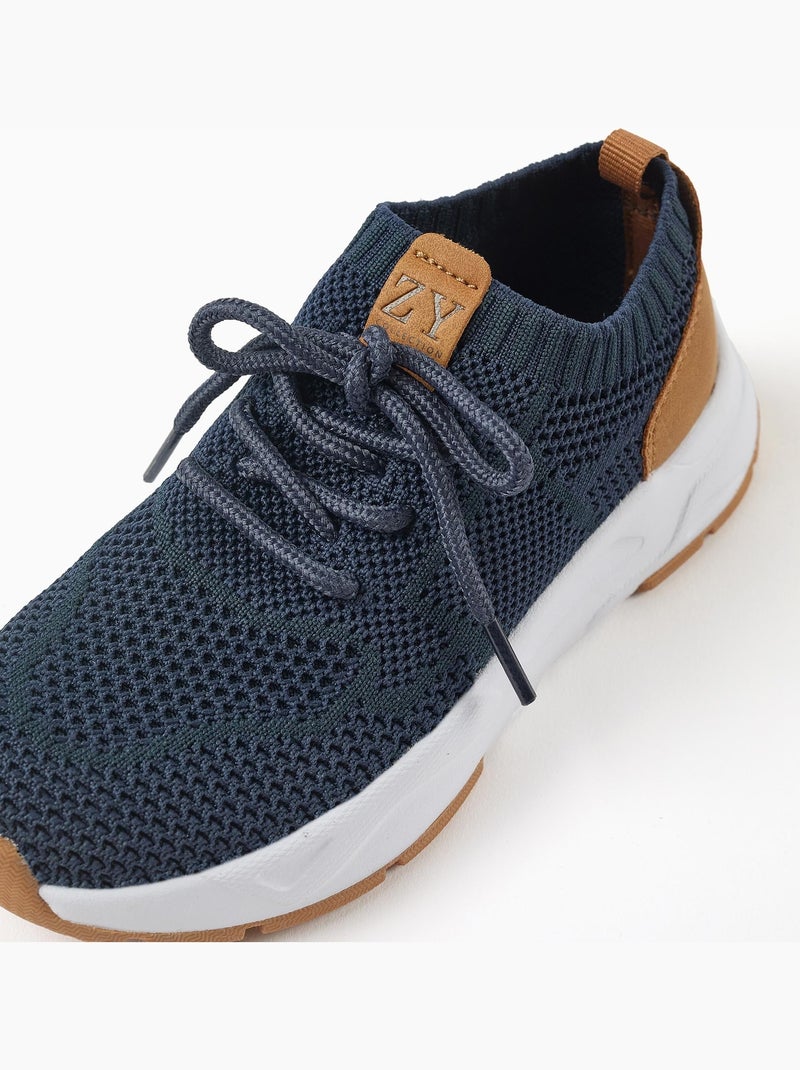 Baskets Flyknit à lacets Bleu foncé - Kiabi